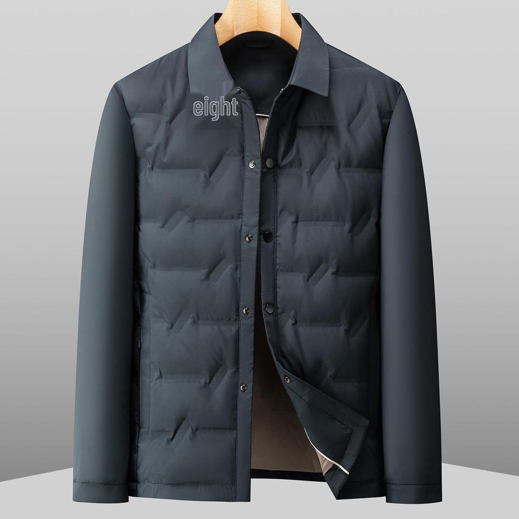 Leichte Herren-Daunenjacke mit Revers - Herbst/Winter Mode 2025, Warm, Große Größen, Business Casual, Lockere Passform Oberbekleidung