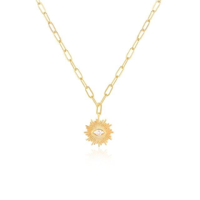925 Sterling Silver Necklace For Women Color Cross Necklace Charms Chains Fine Jewelry Choker Bijoux Femme   Trend