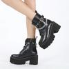 Fashion Gothic Style Black Woman Boots Fashion Cosyplay Shoes Block Heel Woman Shoes Ankle Boots Platform Great Quality Big Size