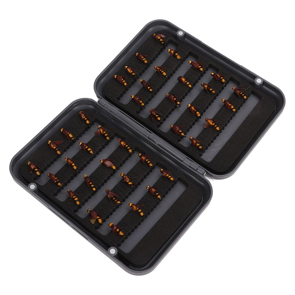 40PCS Fly Fishing Lure with Storage Box Stainless Steel Fishing Artificial Bait for Outdoor Fishing Enthusiast