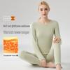 Women's Cashmere Fleece-Lined Heat-Generating Base Layer Leggings Set