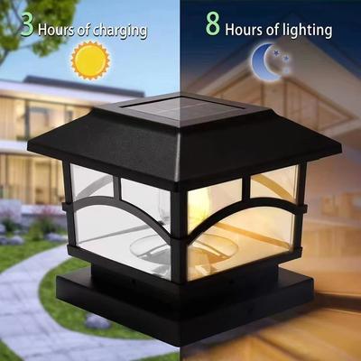 Solar Outdoor Post Cap Lights 4x4 5x5 6x6 Bright LED Light for Fence Deck Garden or Patio Posts Waterproof Plywood Fence Light