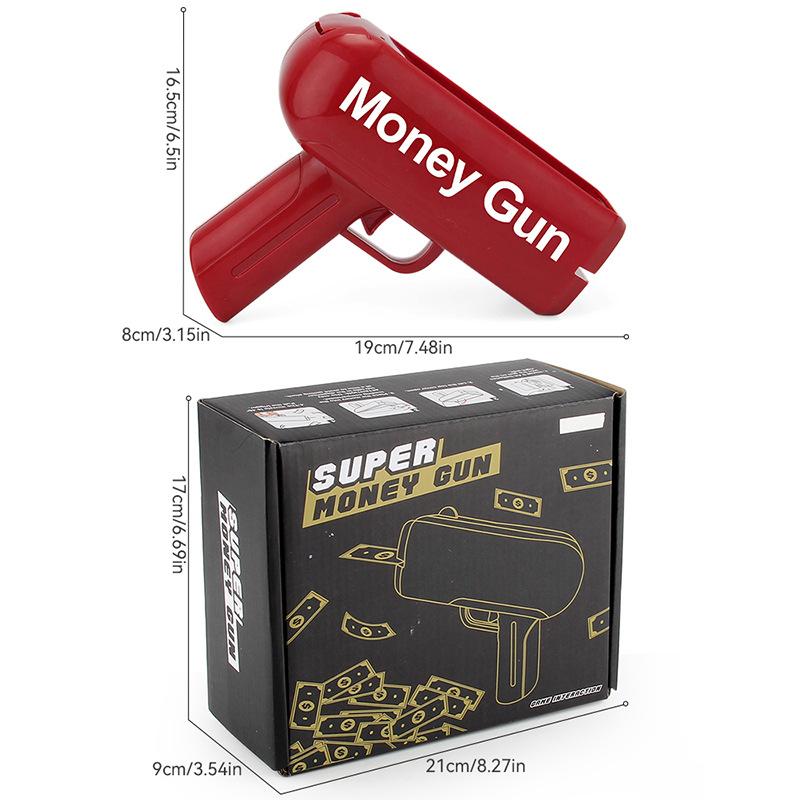 Big Power New Fantastic Banknote Spray Money Gun Money Gun Dollar Shot Money Spit Gun Wedding Toy
