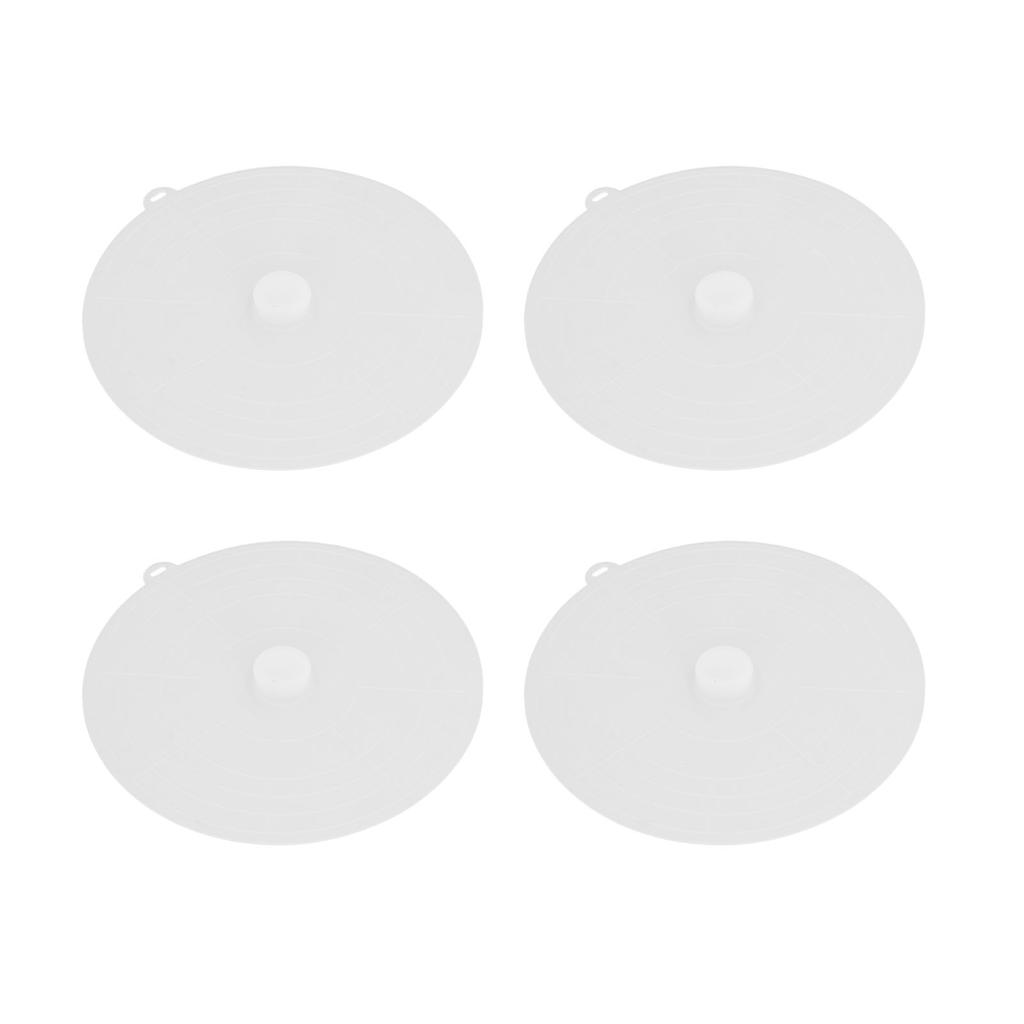 4 Stück 23cm Silikondeckel Wiederverwendbare Hitzebeständige Silikonabdeckung für Tasse Schüssel Teller Mikrowellengeeignet Spülmaschinenfest