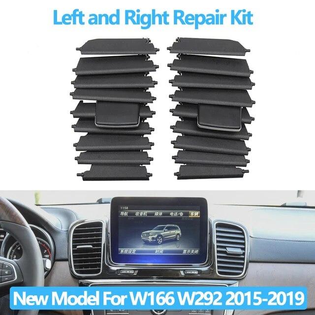 Car Front Middle AC Air Conditioner Vent Outlet Grille Slide Clip Repair Kit For Mercedes Benz W166 W292 ML350 GL450 GLE GLS