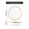 Jing Zhou Yuan Minimalist Gold-Rimmed Ceramic Dinnerware Collection