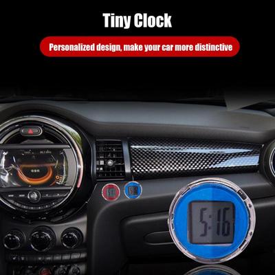 Clock for Car Dashboard Small Car Clock Digital Vent Watch Adhesive Dashboard Decoration Waterproof Automotive Watch for Home &