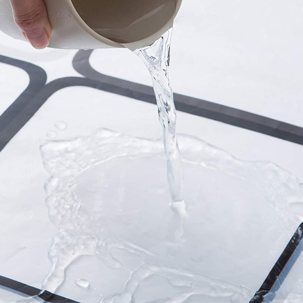 1pc Checked Waterproof Shower Curtain with Metal Grommets & Plastic Hooks, Semi-ransparent Plastic Bath Curtain for Bathroom