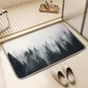 Misty Forest Bathroom Rug Thin Doormat Floor Mat Absorbent Quick Dry Non Slip Diatomaceous Mud Mats with Rubber Backing Tub Sink Laundry Kitchen