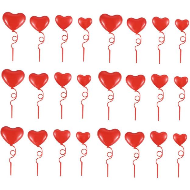 24pcs Valentines Day Cupcake Toppers Valentines Day Cake Picks Happy Valentines Day Cake Decor Valentines Day Party Favors Bridal Shower Cake Decors