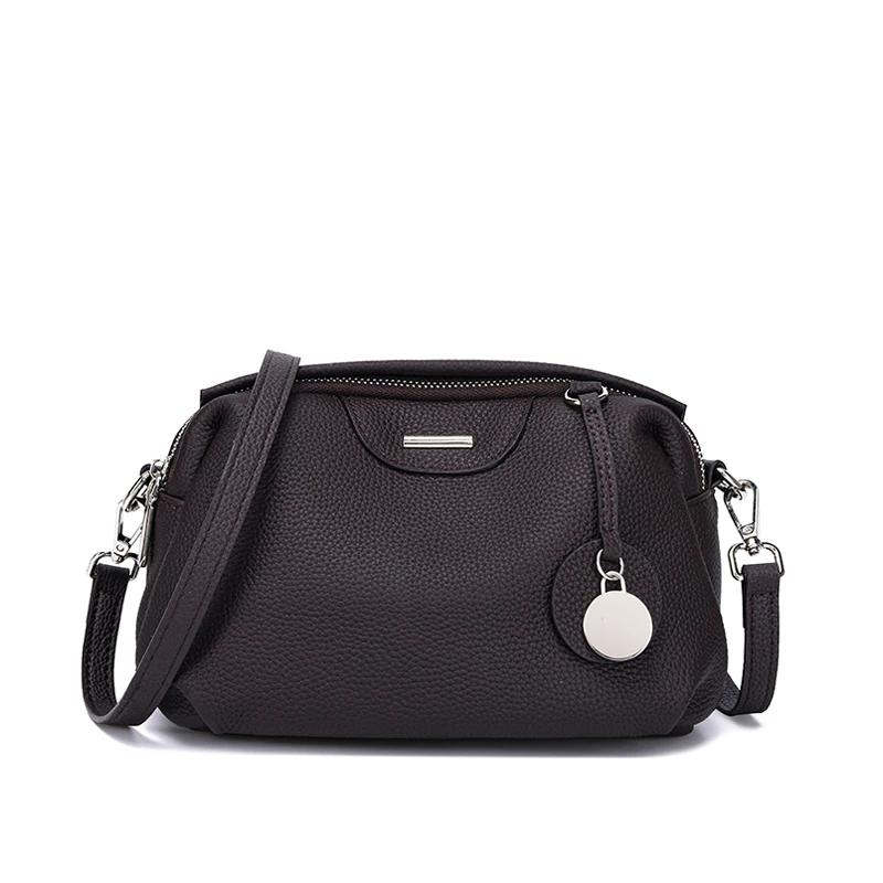 Female Retro Cowhide Shoulder Messenger Bag Women Natural Cow Leather Crossbody Bags Lady Luxury Fashi Designer Handbag Purses