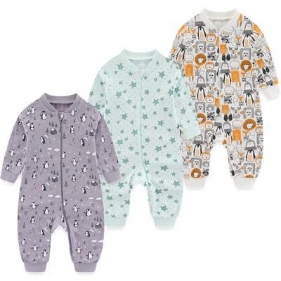 Overalls für langes Baby mit Reißverschluss vorne Babyparty Monate [MAMIMAKA] Neugeborene, Ärmel, Kleidung, Pyjama, Herbst/Winter, Öffnung, Geschenk, 0-3