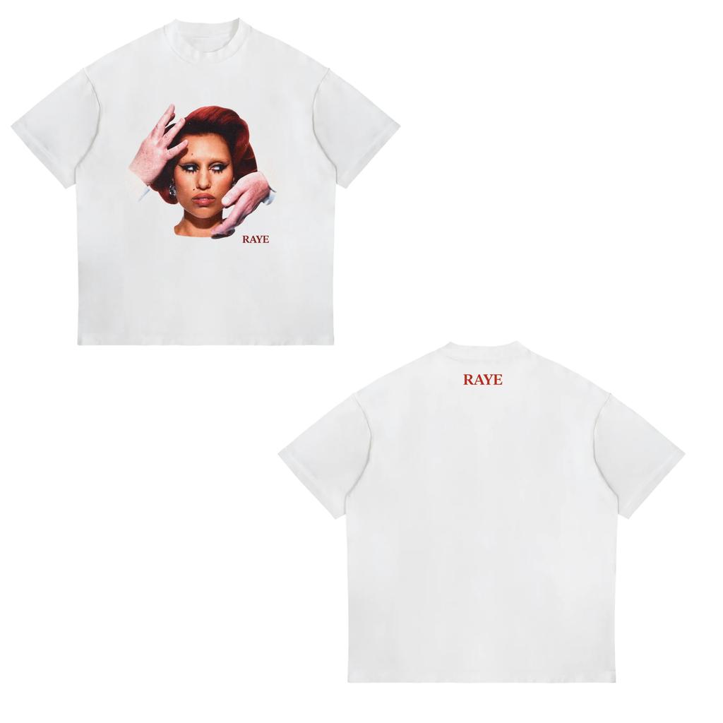 2026 UK Zpěvačka Raye Tour Tričko Jedinečné Módní Krátký Rukáv Tričko Hip Hop Styl Kulatý Výstřih Unisex Dámská Trička Streetwear Tričko