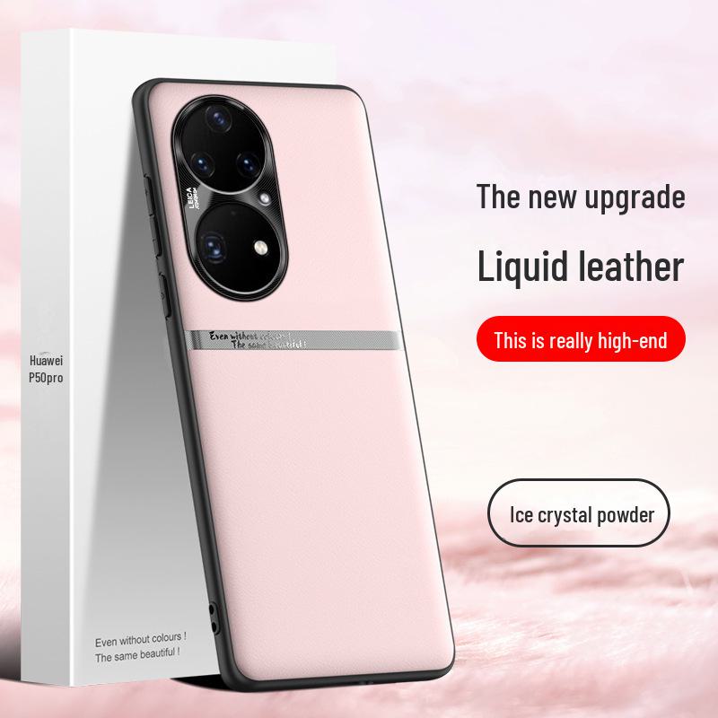 

Премиальный чехол из жидкой кожи для Huawei P50 Pro, защищает от падений и пятен, поставляется как единое целое. Huawei P50 Pro