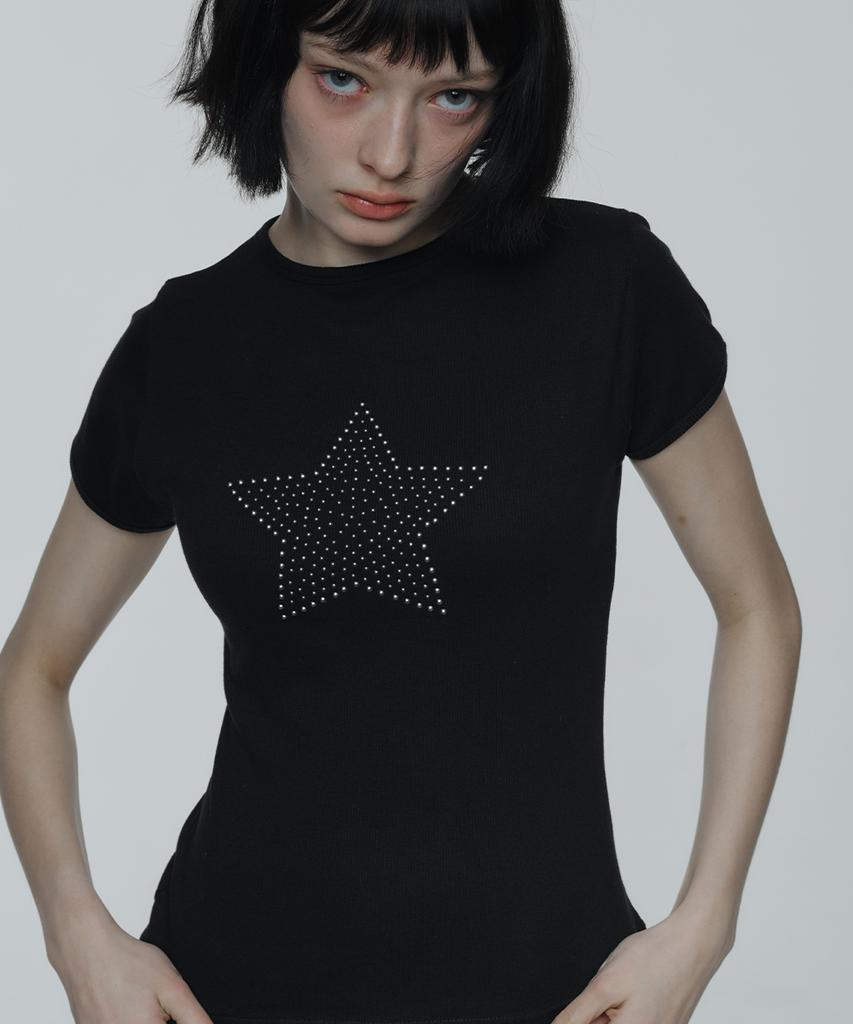 Lomaentinueo Twinkle One-Star Hotfix T-Shirt (Black)