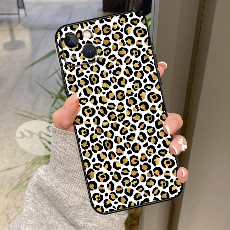 Luxury Leopard Case For iPhone 17 Air 16 15 14 13 11 12 Pro Max Plus 12 13 Mini 16e 17 Pro Max Back Cover