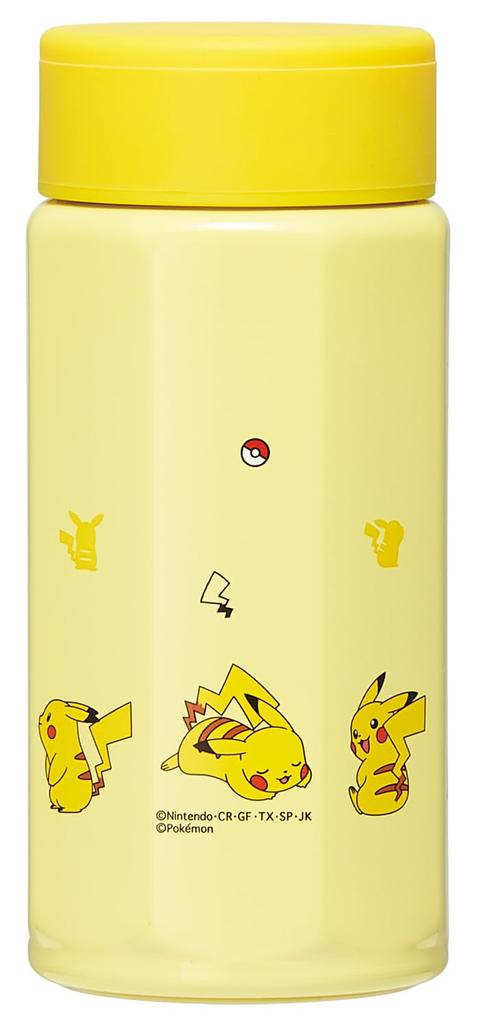 Skater Stainless Steel Mug Easy to Octagonal Insulated for Hot and Cold Pikachu for Bottle, 350ml, Hold, Shape, Drinks, Pokémon Design, Boys, STO4-A