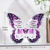 Mother's Day Acrylic Decoration, Mom Purple Butterfly-shaped Acrylic Decoration Gift for Mother, Party Decoration Bookshelf Desk Table Decoration, Nu