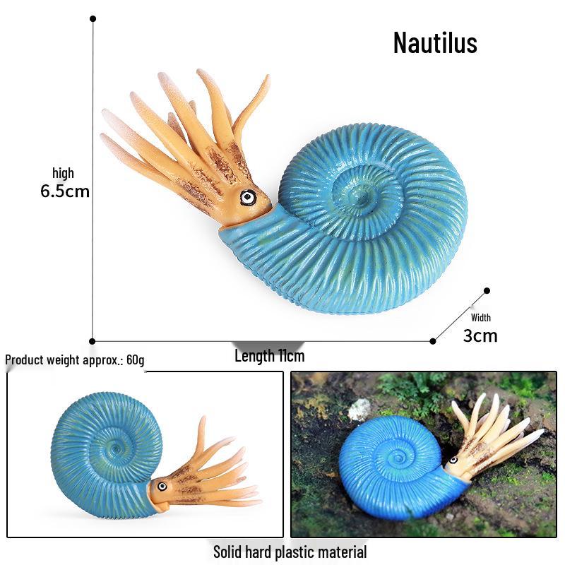 Ancient Marine Life Model: Trilobite, Eurypterid, Pikaia, Sea Scorpion, Nautilus Toy