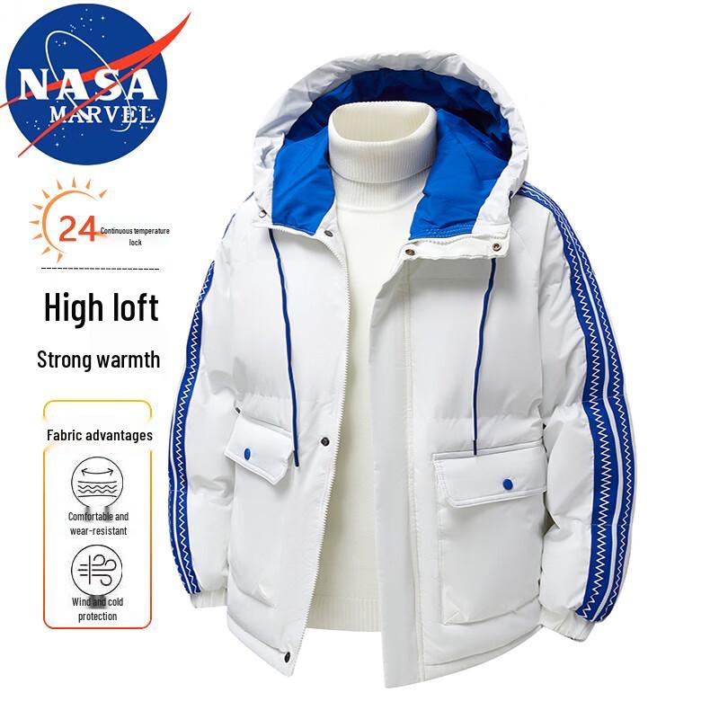 

NASA MARVEL Men s Color Block Hooded Winter Puffer Jacket M