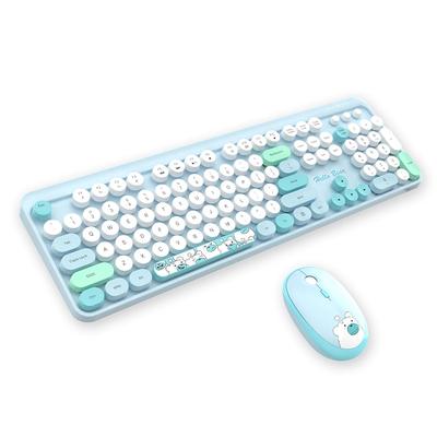 Mofii HELLO BEAR 2.4G Wireless Keyboard and Mouse Combo Plug and Play Wireless Typewriter Keyboard and Mouse Set