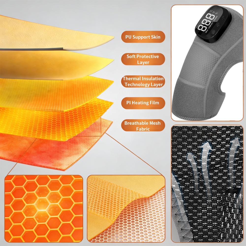3-in-1 Multi-function Designed for Knee Shoulder and Elbow Providing Targeted Heating and Vibration Massage for Joint Pain Relief