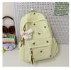 Schoolbag Girl Simple Versatile Backpack College Student Middle School Student Cute Embroidered Bow Backpack Travel Backpack