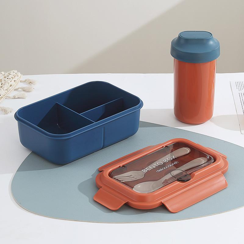 Stainless Steel Student Lunch Box With Divided Food Compartments For Office And School Use