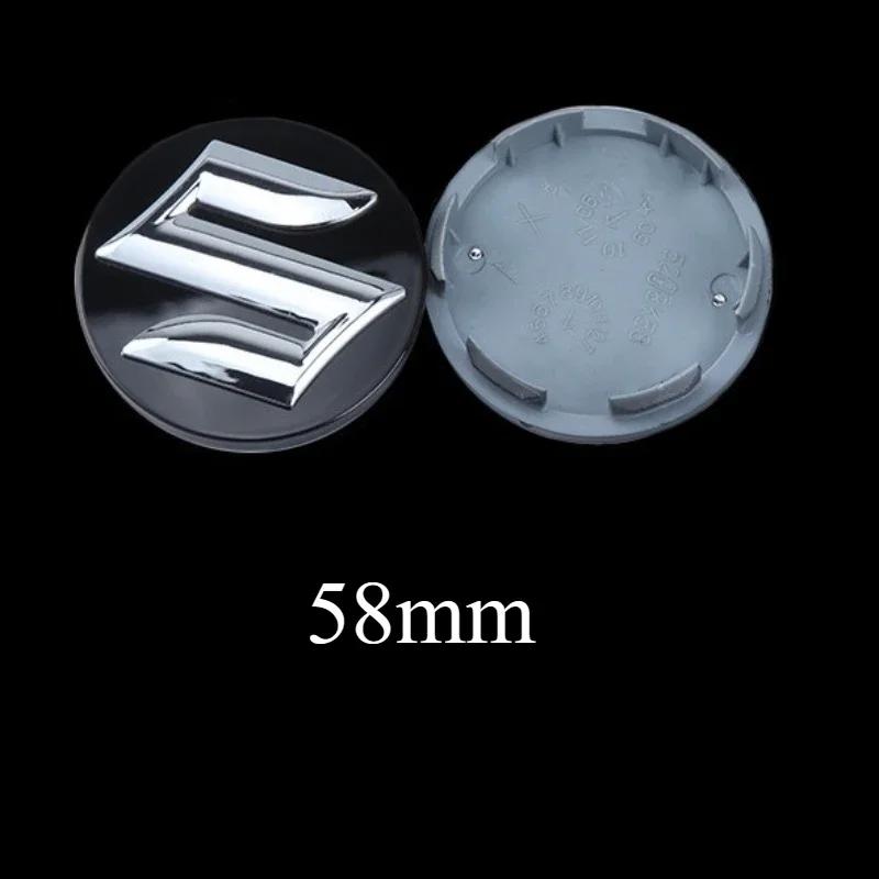 54mm 58mm Car Wheel Center Covers Hub Badge Caps for Suzuki Logo Ignis Jimny Alto Baleno Swift SX4 Ertiga S-Cross Samurai VITARA