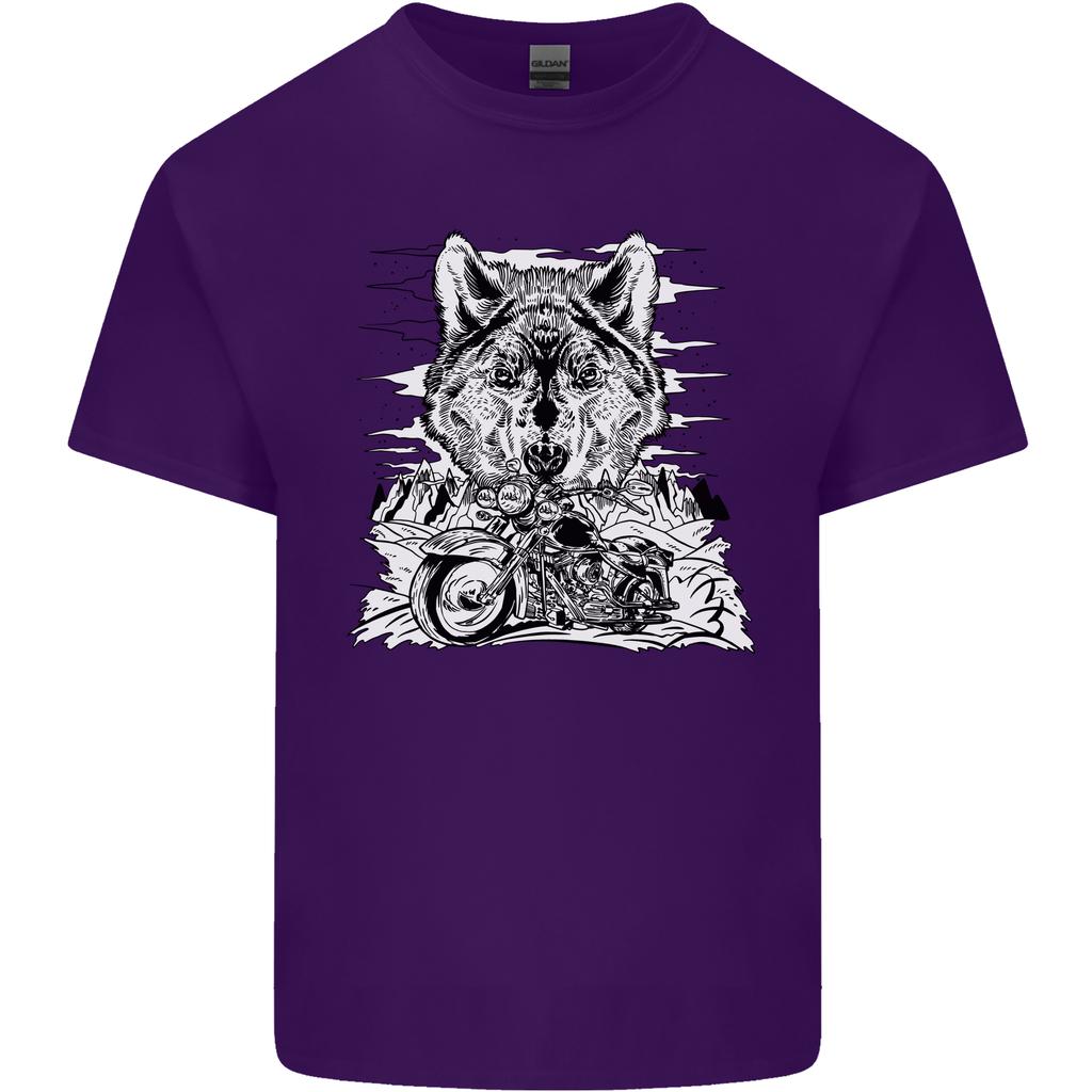 Motorbike Wolf Biker Motorcycle Motorbike Unisexs Light Cotton TShirt