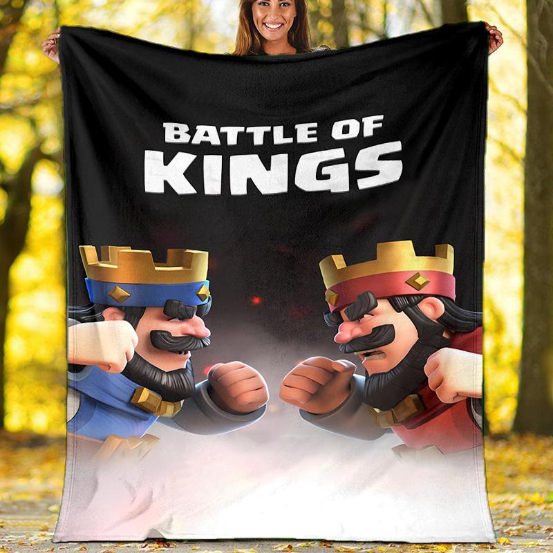 Clash Royale printed throw blanket—lightweight,soft,warm;versatile blanket for all seasons—perfect as &air-conditioning throw,nap blanket