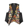 Women's Ethnic Embroidered Sleeveless Cardigan - Chinese Style Casual Loose Vest for Spring & Autumn