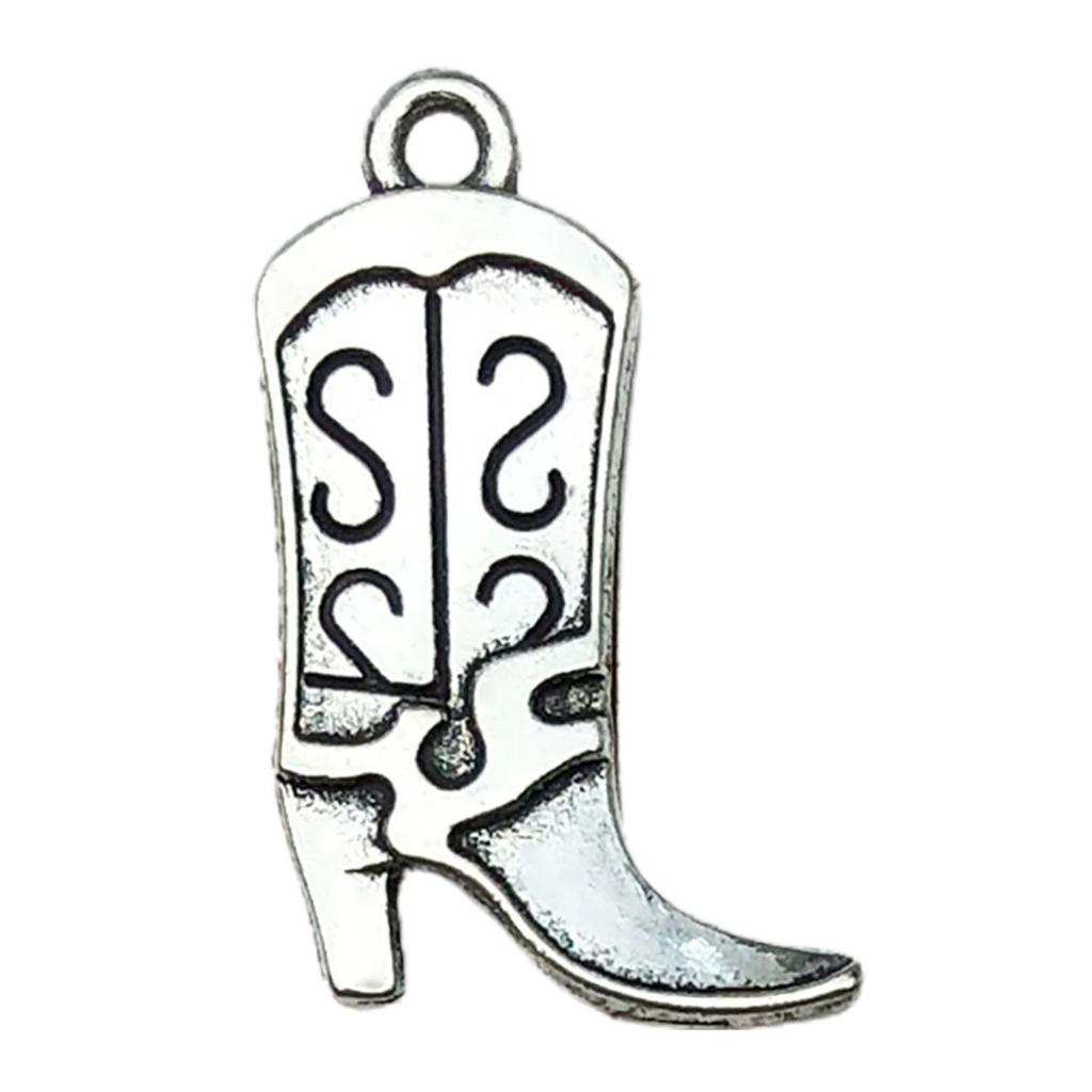 DIY Handmade Western Cowboy Jewelry: Horseshoe, Hat, Cactus Alloy Pendant Bracelet Charm