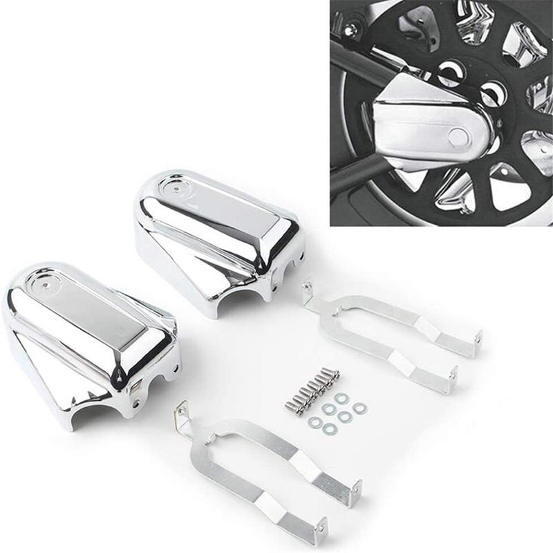 M0t-rMotorcycle Bar Shield Rear Wheel Axle Covers Swingarm Cap for Harley Softail FLSTC FLSTN Custom