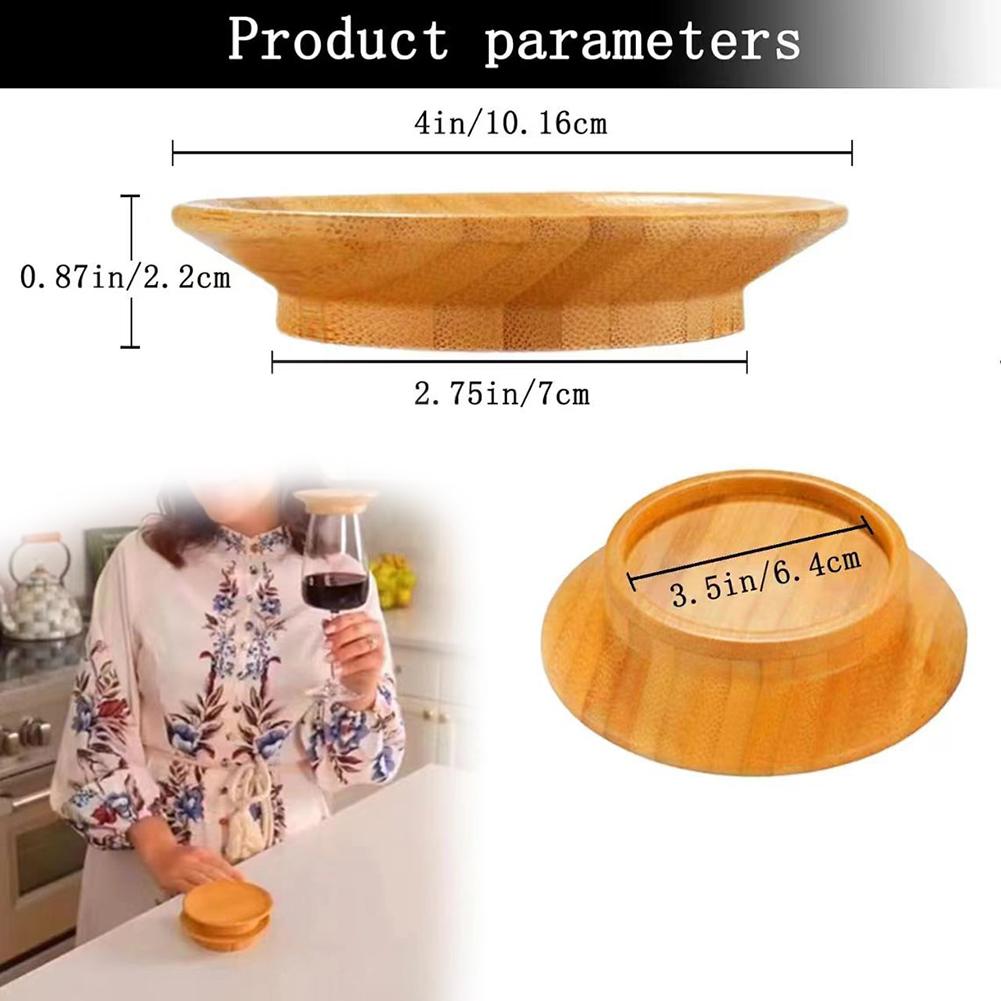 Wine Glass Charcuterie Topper Round Wooden Wine Glass Topper Multifunctional Cup Top Decor For Social Gathering Ch