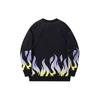 Li Ning Flame Pullover Loose Long Sleeve Knit Sweater Unisex Sweater Black AMBT135-1