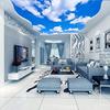 3d Ceiling Wallpaper Blue Sky And White Clouds Vine Ceiling Mural Living Room Bedroom Ceiling Background Wall Mural