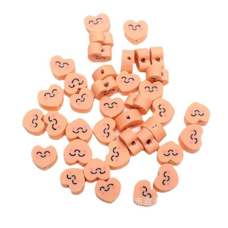 

Loose Beads Diy Jewelry Accessories Plant Cartoon Beaded Necklace Mobile Phone Chain Accessories Soft Pottery Beads Approx. 10mm