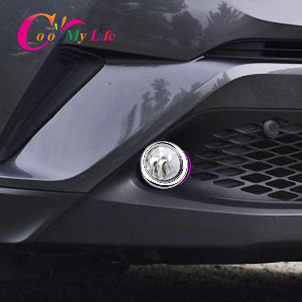 Color My Life für Toyota CHR C-HR 2017 – 2 Teile/satz Hochwertiges ABS Chrom Auto Nebelscheinwerfer Lampenabdeckung Trim