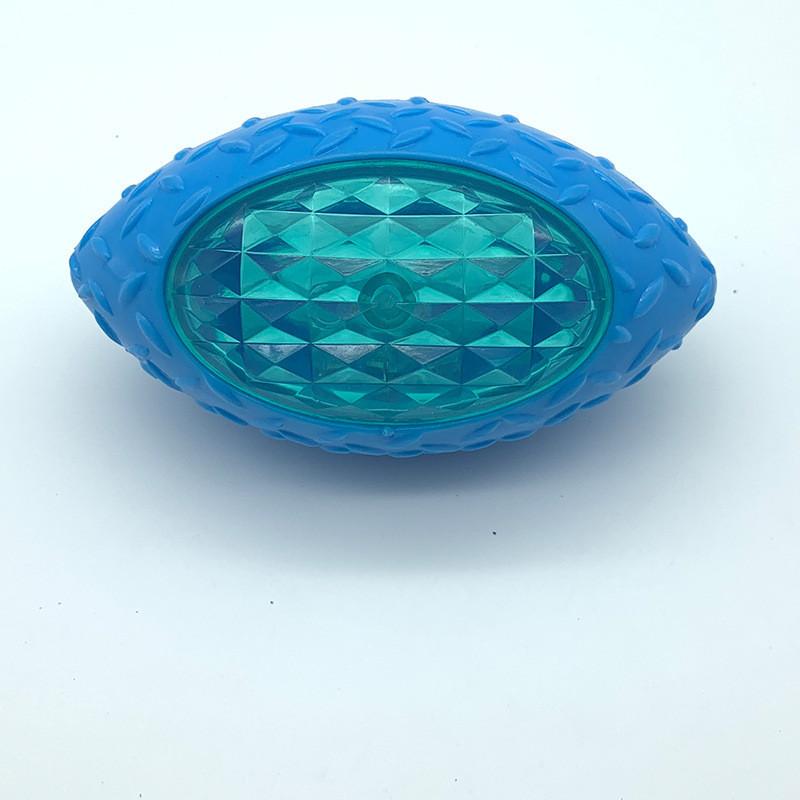 

Tough Non-toxic Rubber Toy Ball For Dogs Interactive Teeth-cleaning Training Pet Supplies Blue синій