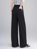 2026 Sommer Damen High Waist Locker Weiter Bein Bodenlang Fließende Hose