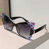 Butterfly Shaped  Sunglasses Women Stylish Oversize Gradient Decor Sun Glasses Trendy Brand Design Vacation Casual Shades