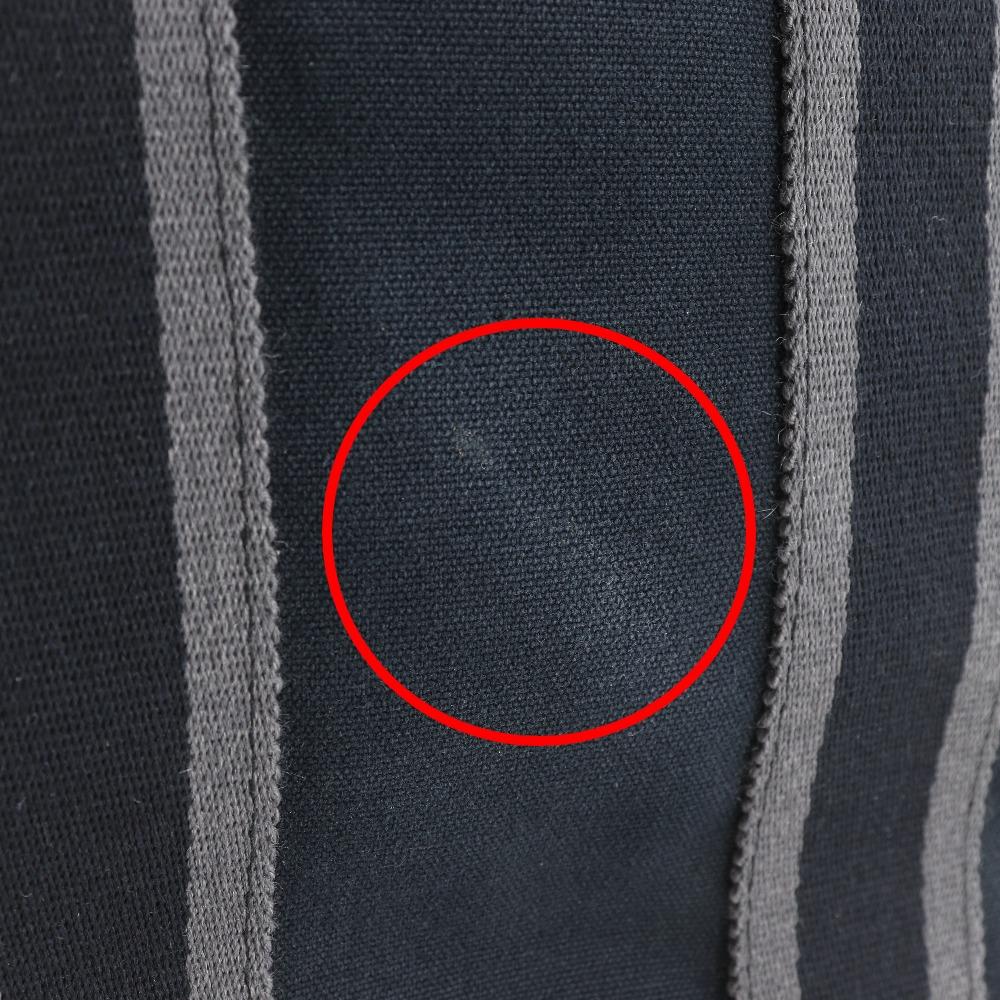 HERMES Fourre ToutPM Handbag black canvas unisex Used