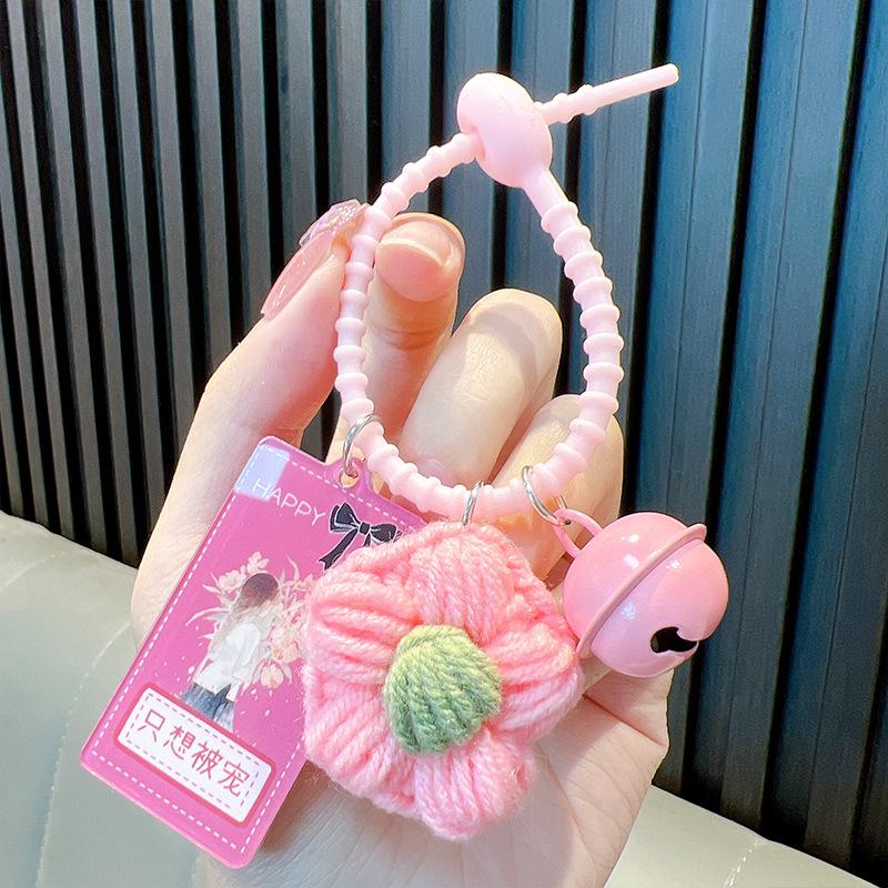 Hand-Woven Plush Persimmon Good Luck Keychain Pendant