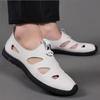 Pánská módní ležérní obuv Kožená módní pánská obuv Ručně vyráběné prodyšné duté mokasíny Luxusní značka Lodní obuv Lehká