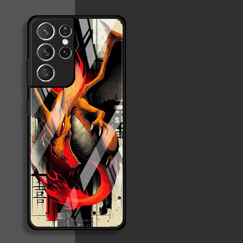 Luxury Phone Cover Glass Case for Samsung Galaxy S26 S25 Ultra S21 S22 S24 S20 FE S25+ S24+ S23+ S23 Plus Hot Anime Pokemon