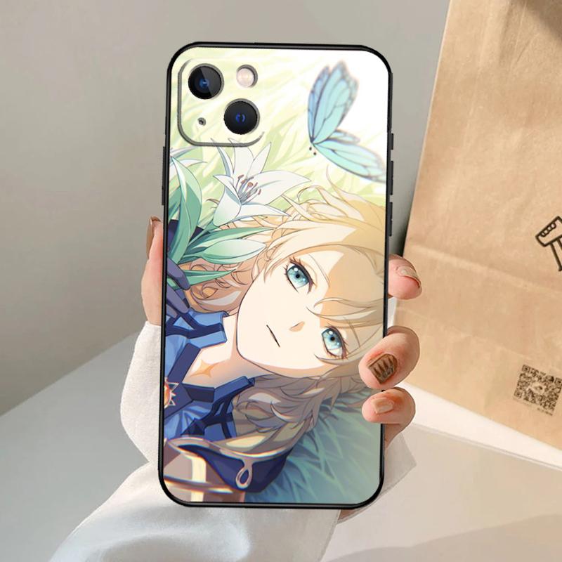 Albedo Genshin Impact Phone Case For iPhone 16 15 13 11 12 14 Pro Max 13 12 Mini XR 15 16 Plus 16e Cover Coque
