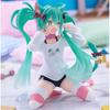 Hatsune Miku Desktop Cute Action Figure 11cm Neko T-Shirt Ver. Anime Figurine Kawaii Girl Model Toy Gift