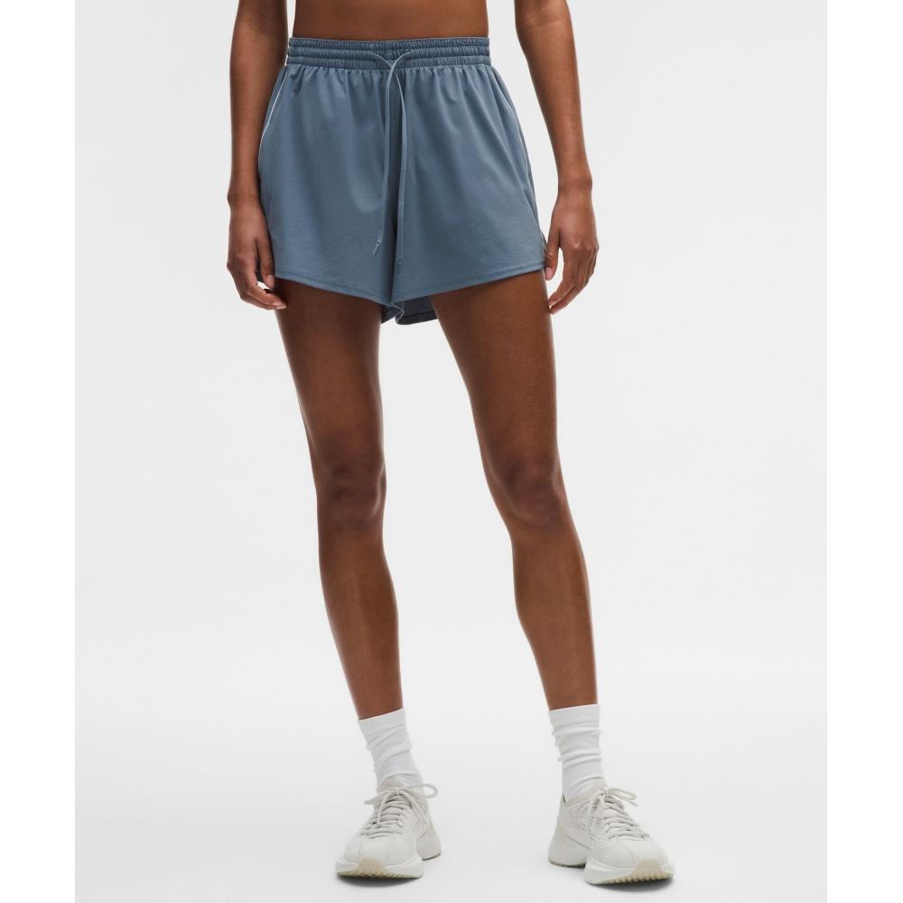 Lululemon Court Rival High Rise Short 3  Steel Blue White