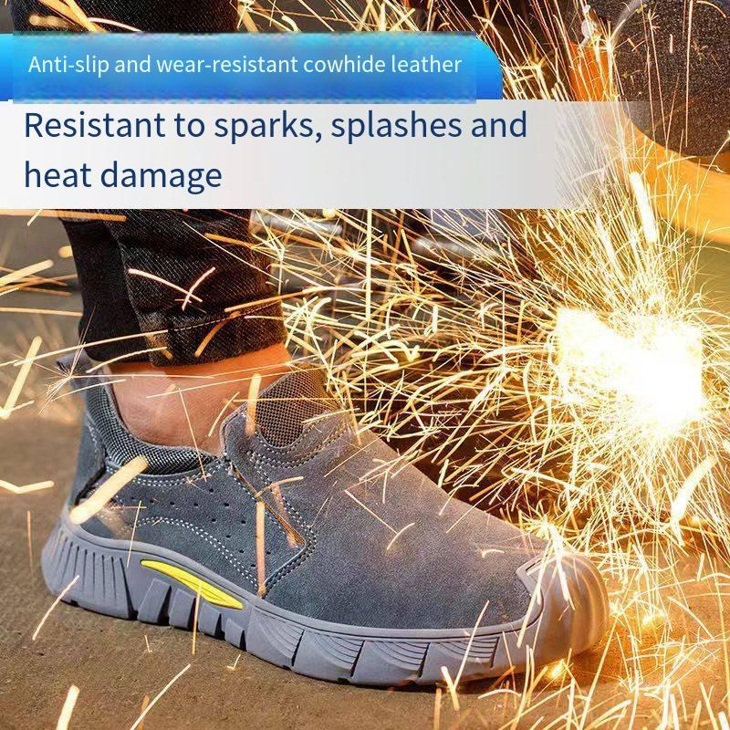 Oulylan Puncture Wear-resistant Welding Shoes Steel Toe 6kv Insulation Safety Boots Men Non-slip Anti-smashing Work Footwear